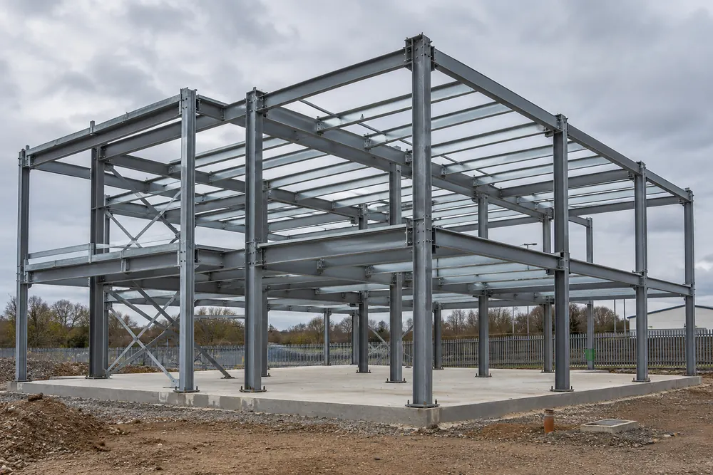 Structural Steel component in a commercial setting